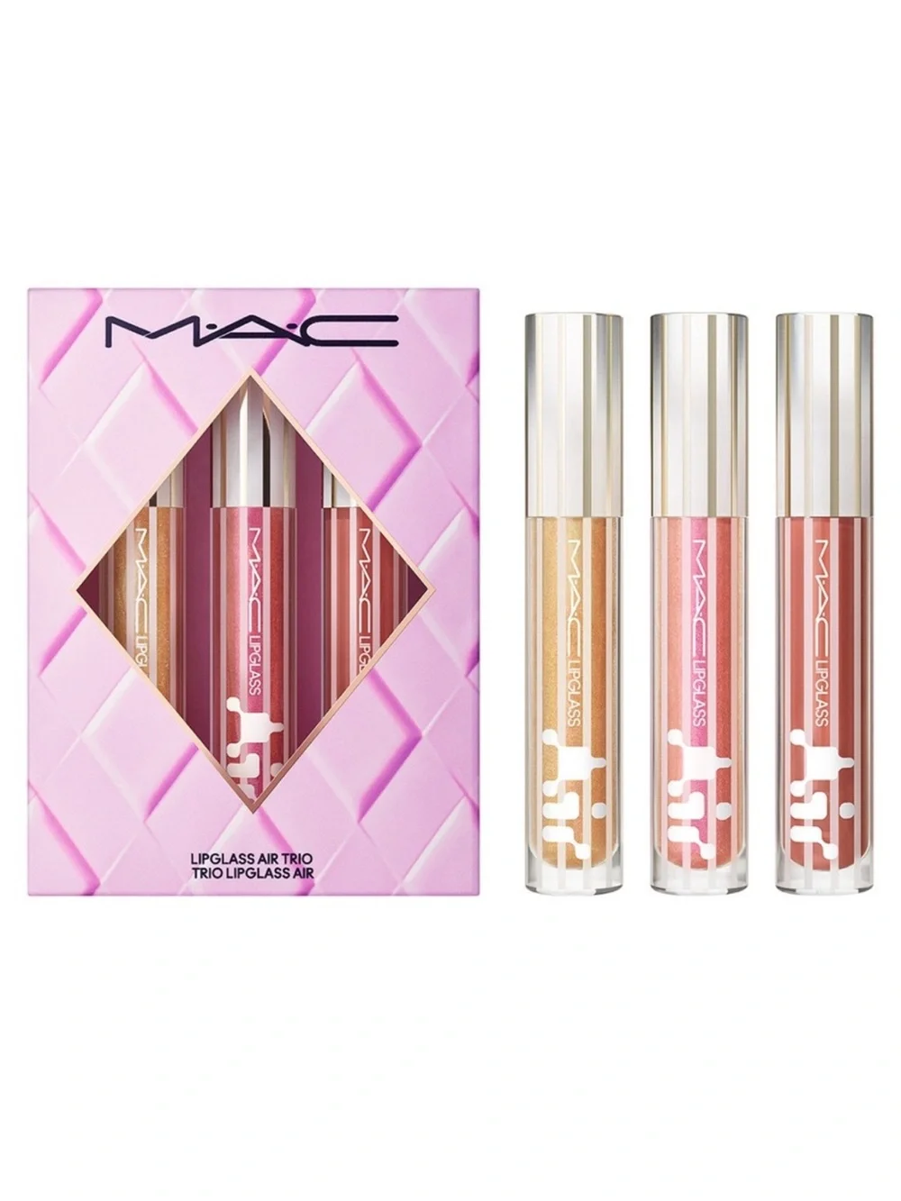 MAC Cosmetics GLOSS ENTHUSIAST LIPGLASS AIR TRIO 5ml X 3 BRAND NEW/SEALED